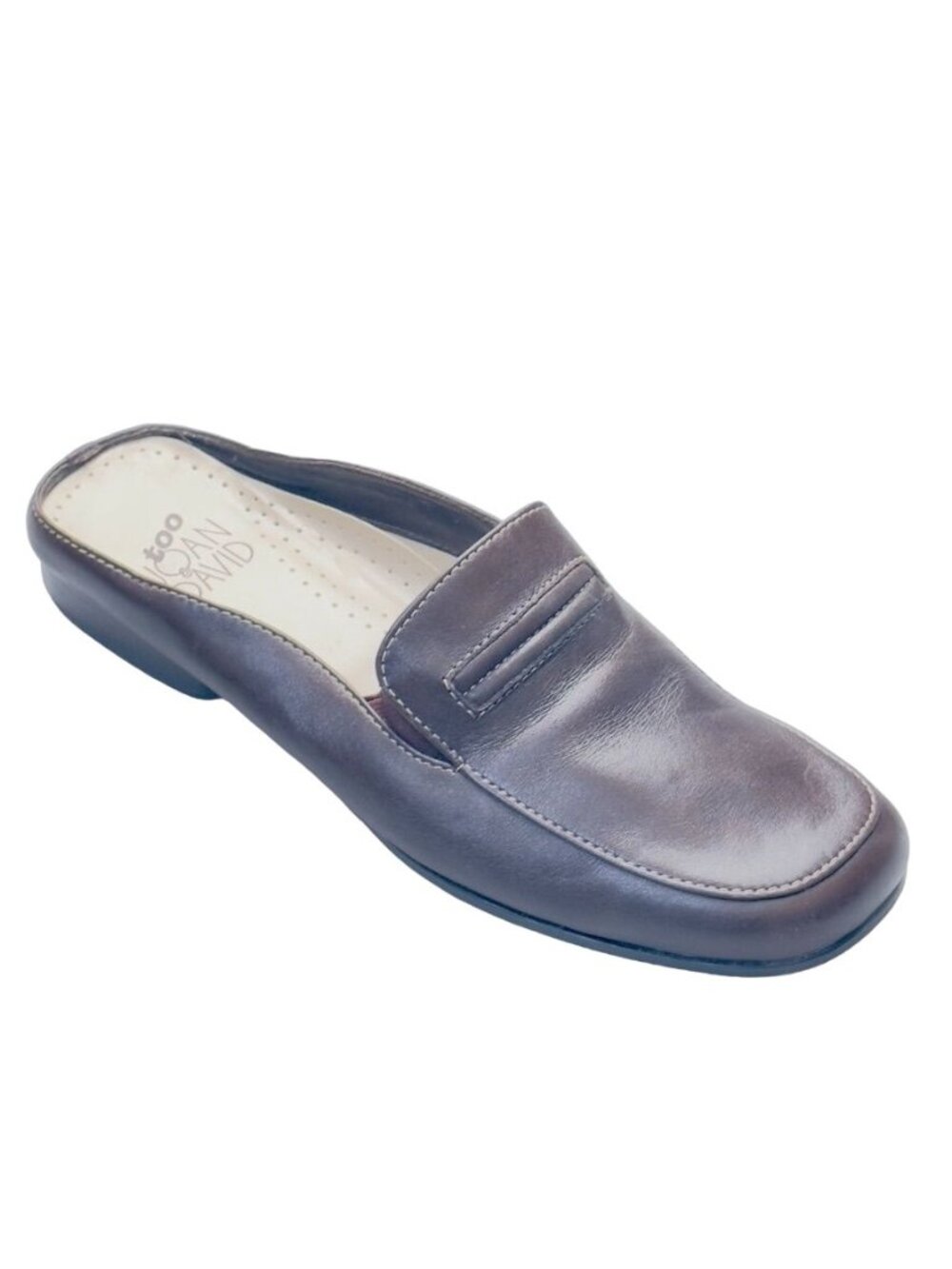 JOAN & DAVID Women"s Shoes Brown Leather Mules Flats Size 8.5M
